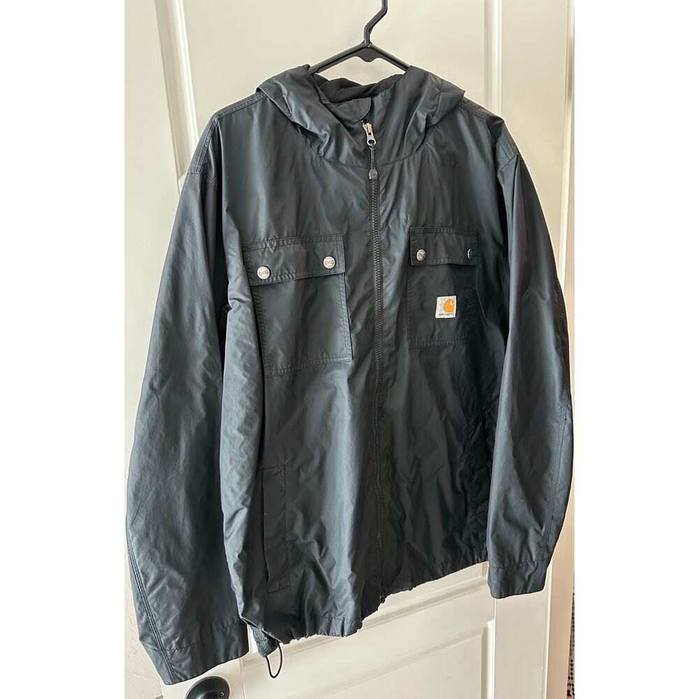 Carhartt men’s large water-repellent hooded jacket black